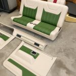 Two-tone in Lime Green/Cream White interior for a 1978 Ford F-150